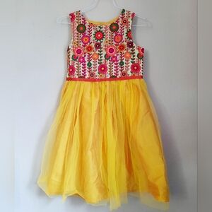 A.T.U.N. Girls' Embroidered Floral Fit & Flare Dress Special Occasion Youth 9-10